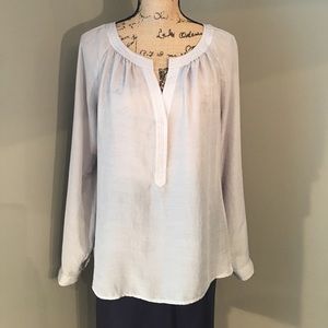 Gray loft blouse